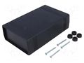 Enclosure: with panel; X: 92mm; Y: 147mm; Z: 43mm; ABS; black KRADEX Z50-ABS
