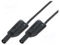 Test lead; 36A; banana plug 4mm,both sides; Len: 2m; black ELECTRO-PJP PJ2617-200-B
