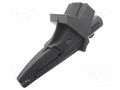 Crocodile clip; 20A; 1kVDC; black; Grip capac: max.25mm HT INSTRUMENTS HTI-HA50040N