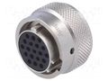 Connector: circular; plug; for cable; PIN: 19; female; w/o contacts AMPHENOL RT0W614-19SNH