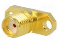 Connector: SMA; socket; female; straight; 50Ω; soldering; PTFE AMPHENOL RF SMA6551B13G50