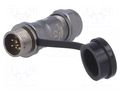 Connector: circular; plug; male; PIN: 4; IP67; ST12; 5÷8mm; 5A; 200V WEIPU ST1211/P4