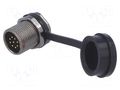 Connector: circular; socket; male; PIN: 9; IP67; ST12; 3A; 125V WEIPU ST1213/P9