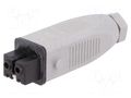 Connector: rectangular; ST; plug; female; PIN: 2; tinned; IP54; 16A HIRSCHMANN STAK-200