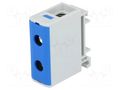 Splice terminal: rail; 160A; 1kV; screw terminal; blue; polyamide OUNEVA T021050.B