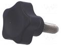 Knob; Ø: 25mm; Ext.thread: M6; 16mm; H: 20mm; polyamide ELESA+GANTER VC.692-166172