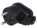 Connector: AC supply; male; plug; 2P+PE; 230VAC; 16A; black; PIN: 3 PLASTROL WT-16/BK