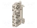 Splice terminal: rail; 24A; spring clamp; beige; wemid; 2.5mm2 WEIDMÜLLER ZDU2.5/3AN/BE