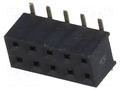 Connector: pin strips; socket; female; PIN: 10; vertical; SMT; 2mm NINIGI ZL266-10DG