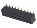 Connector: pin strips; socket; female; PIN: 20; vertical; SMT; 2mm NINIGI ZL266-20DG