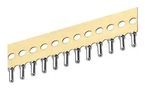 SIP SOCKET, 12POS, 2.54MM, GOLD, TH D01-9901201