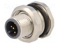 Connector: M12; socket; PIN: 5; male; soldering; Thread: M16x1,5 CONEC 43-01033