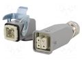 Connector: HDC; male + female; 10A; 400V; Han Kit; PIN: 4; 3+PE; M20 HARTING 10200030003