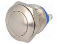 Switch: vandal resistant; Pos: 2; SPST-NO; 2A/48VDC; IP65; OFF-(ON) APEM AV191003C900