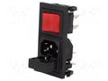 Connector: AC supply; socket; male; 10A; 250VAC; C14 (E); IEC 60320 BULGIN BZV01/Z0000/11