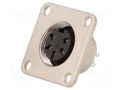 Connector: M16; socket; female; PIN: 5; 5A; 300V; C091D; soldering AMPHENOL C091-31T0051002