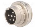Connector: M16; socket; male; PIN: 6; 5A; 300V; C091D; soldering AMPHENOL C091-31W0061002