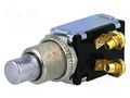 Switch: push-button; Pos: 2; SPST-NC; 15A/12VDC; ON-(OFF); on panel SCI A327B07
