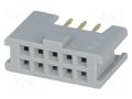 Connector: IDC; socket; female; PIN: 10; straight; 3A; THT; 2.54mm 3M 8510-4500PL