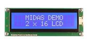 LCD DISPLAY, COB, 16 X 2, BLUE STN, 3.3V MC21609AB6W-BNMLW3.3-V2