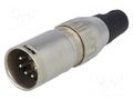 Connector: XLR; plug; male; PIN: 5; straight; for cable; soldering DELTRON 701-0500