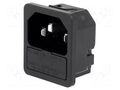 Connector: AC supply; socket; male; 10A; 250VAC; C14 (E); 6200; IP40 SCHURTER 6200.4120