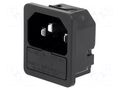 Connector: AC supply; socket; male; 10A; 250VAC; C14 (E); 6200; IP40 SCHURTER 6200.4120
