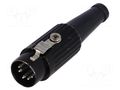 Connector: DIN; plug; male; PIN: 5; 180°; straight; for cable; 34V; 2A DELTRON 591-0500