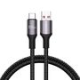 Fast Charging cable Rocoren USB-A to USB-C Retro Series 2m 100W (grey), Rocoren RCPBAT1-RTB0G