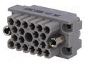 Connector: rectangular; 516; socket; hermaphrodite; PIN: 20; 2kV EDAC 516-020-000-402