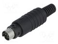 Connector: DIN mini; plug; male; PIN: 8; soldering; for cable SCHURTER 4850.1810