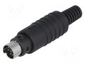 Connector: DIN mini; plug; male; PIN: 8; soldering; for cable SCHURTER 4850.1810