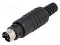 Connector: DIN mini; plug; male; PIN: 6; soldering; for cable SCHURTER 4850.1610