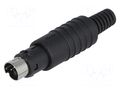 Connector: DIN mini; plug; male; PIN: 3; soldering; for cable SCHURTER 4850.1310