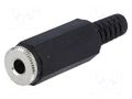 Connector: Jack 3,5mm; plug; female; mono; ways: 2; straight; 4mm SCHURTER 4832.3200