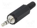 Connector: Jack 3,5mm; plug; male; stereo; ways: 3; straight; 4mm SCHURTER 4832.1310
