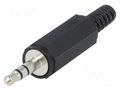 Connector: Jack 3,5mm; plug; male; stereo; ways: 3; straight; 4mm SCHURTER 4832.1310