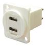 DUAL USB ADAPTER, TYPE C RCPT-PLUG CP30212W