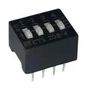 DIP SWITCH, 0.1A, 50VDC, 4POS, THT 208-4