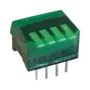 DIP SWITCH, 0.1A, 50VDC, 4POS, THT 195-4MST