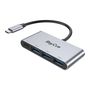 RayCue 4-in-1 hub USB-C to 3x USB-A 3.0 5Gbps + PD 3.0 100W (gray), RayCue WT-RC2401