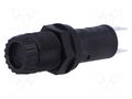 Fuse holder; 5x20mm; 10A; on panel; black; FPG2; 250VAC; UL94V-0 SCHURTER 3101.0325