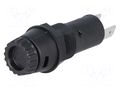 Fuse holder; 5x20mm; 10A; on panel; black; FPG1; 250VAC; UL94V-0 SCHURTER 3101.0215