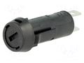 Fuse holder; 5x20mm; 10A; on panel; black; FPG3; 250VAC; UL94V-0 SCHURTER 3101.0030