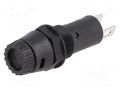 Fuse holder; 5x20mm; 10A; on panel; black; FPG1; 250VAC; UL94V-0 SCHURTER 3101.0015