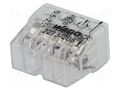 Quick splice; 2273; 24A; 450V; spring clamp; grey; L: 16.5mm; ways: 1 WAGO 2273-208