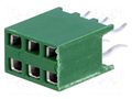 Connector: pin strips; socket; female; PIN: 6; HV-100; straight; THT TE Connectivity 215309-3