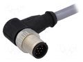Connector: M12; plug; male; PIN: 12; angled 90°; cables; 2m HARTING 21348600C79020