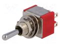 Switch: toggle; Pos: 3; DP3T; (ON)-OFF-(ON); 2A/250VAC; 5A/28VDC LIGHT COUNTRY CO., LTD. 1MD4T1B1M1QE