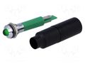 Indicator: LED; prominent; green; 230VAC; Ø8mm; IP67; connectors CML INNOVATIVE TECHNOLOGIES 19510431